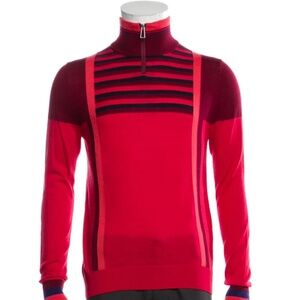 Red striped Paul Smith 100% Merino wool sweater